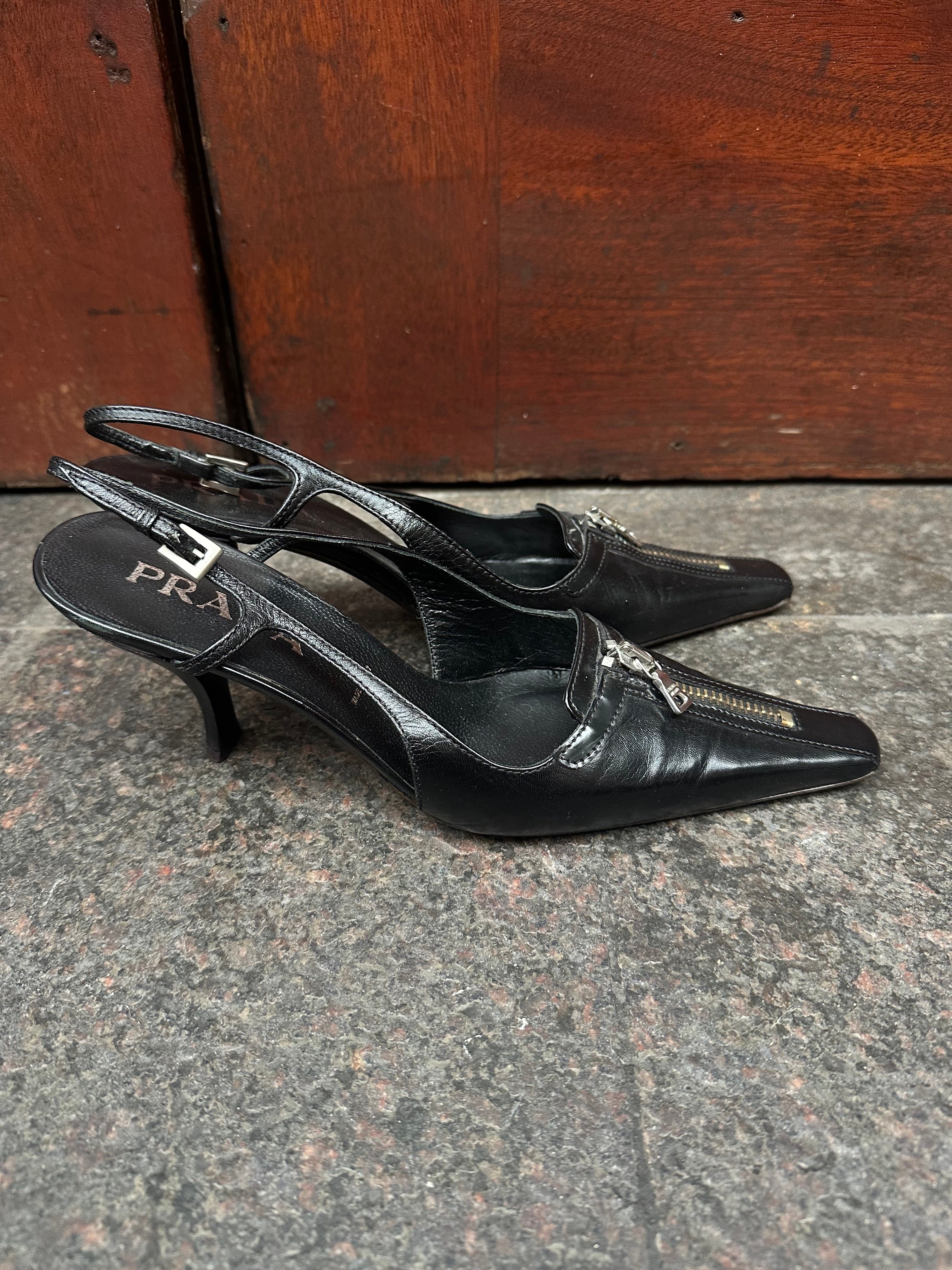 Prada Zipper Heel