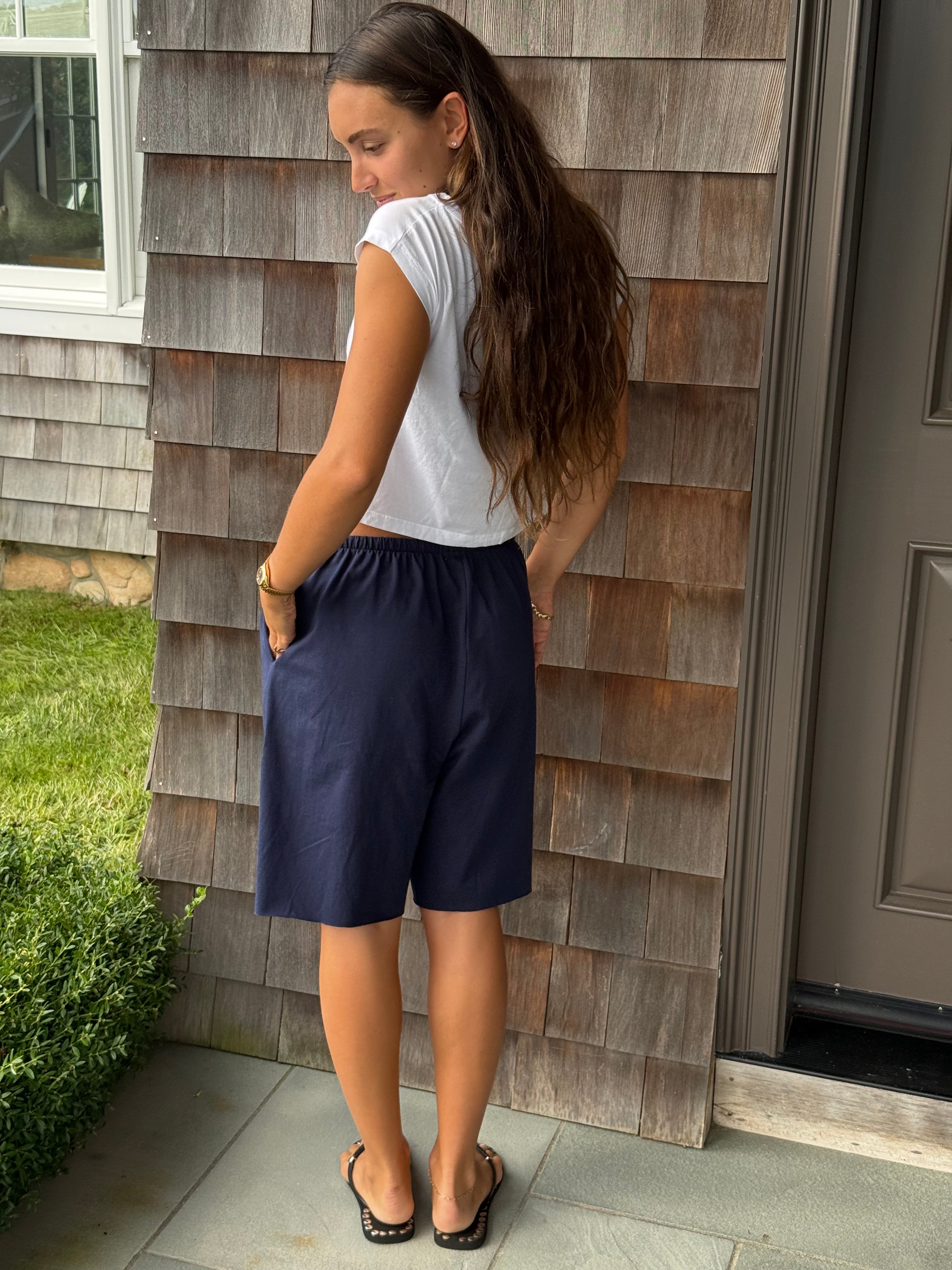 THE T-SHIRT PANT navy (all lengths)
