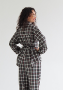 Plaid Zip-Up Top