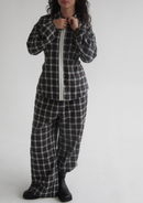 Plaid Zip-Up Top