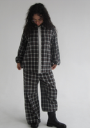 Plaid Zip-Up Top