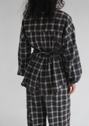 Plaid Zip-Up Top