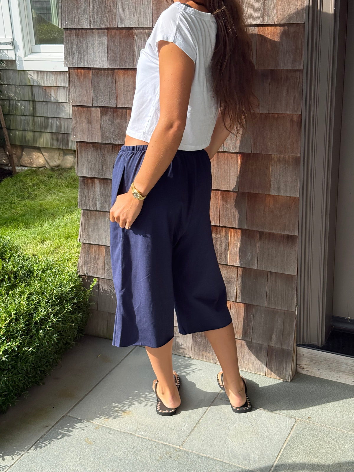 THE T-SHIRT PANT navy (all lengths)