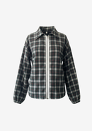 Plaid Zip-Up Top