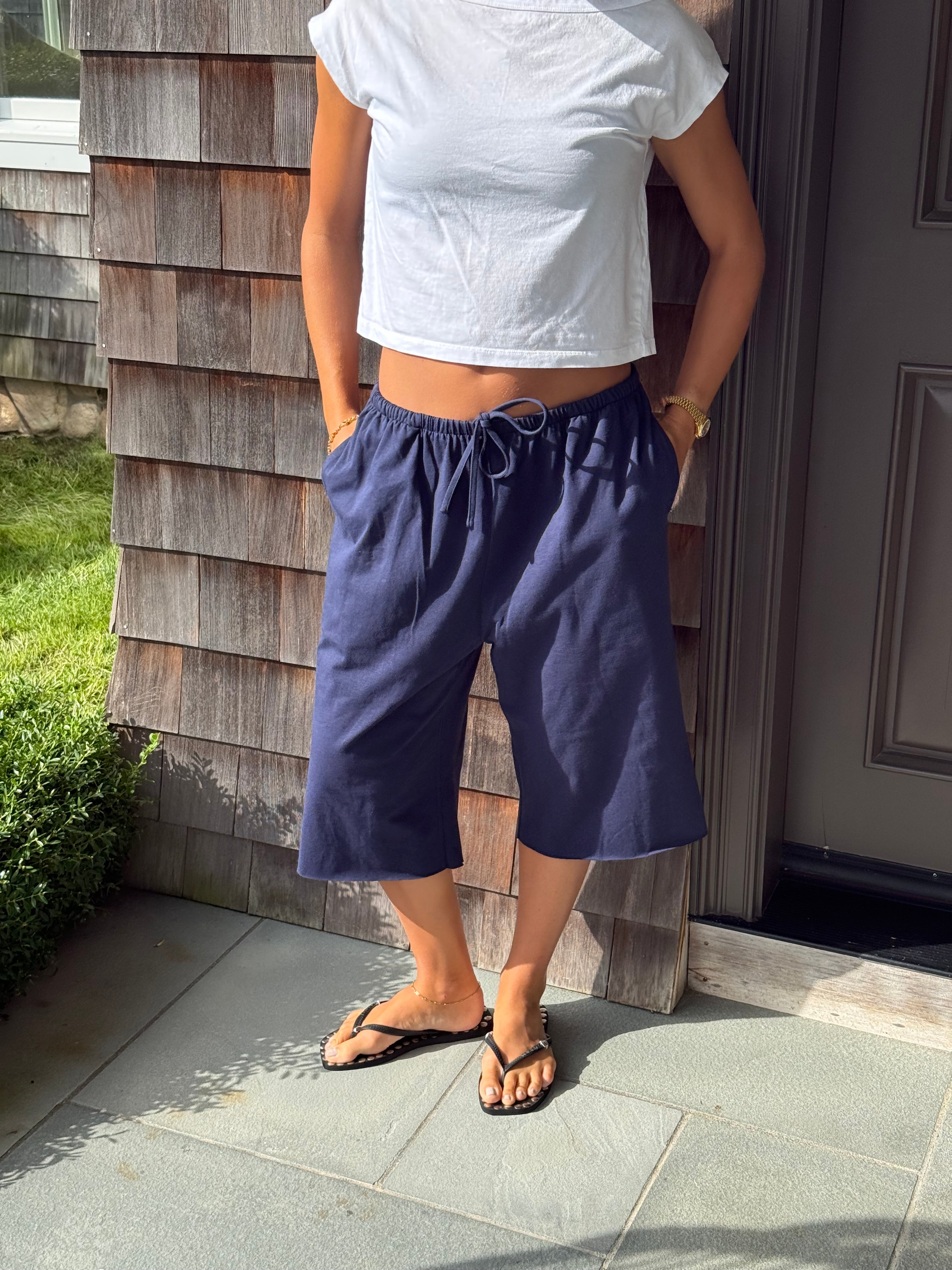 THE T-SHIRT PANT navy (all lengths)