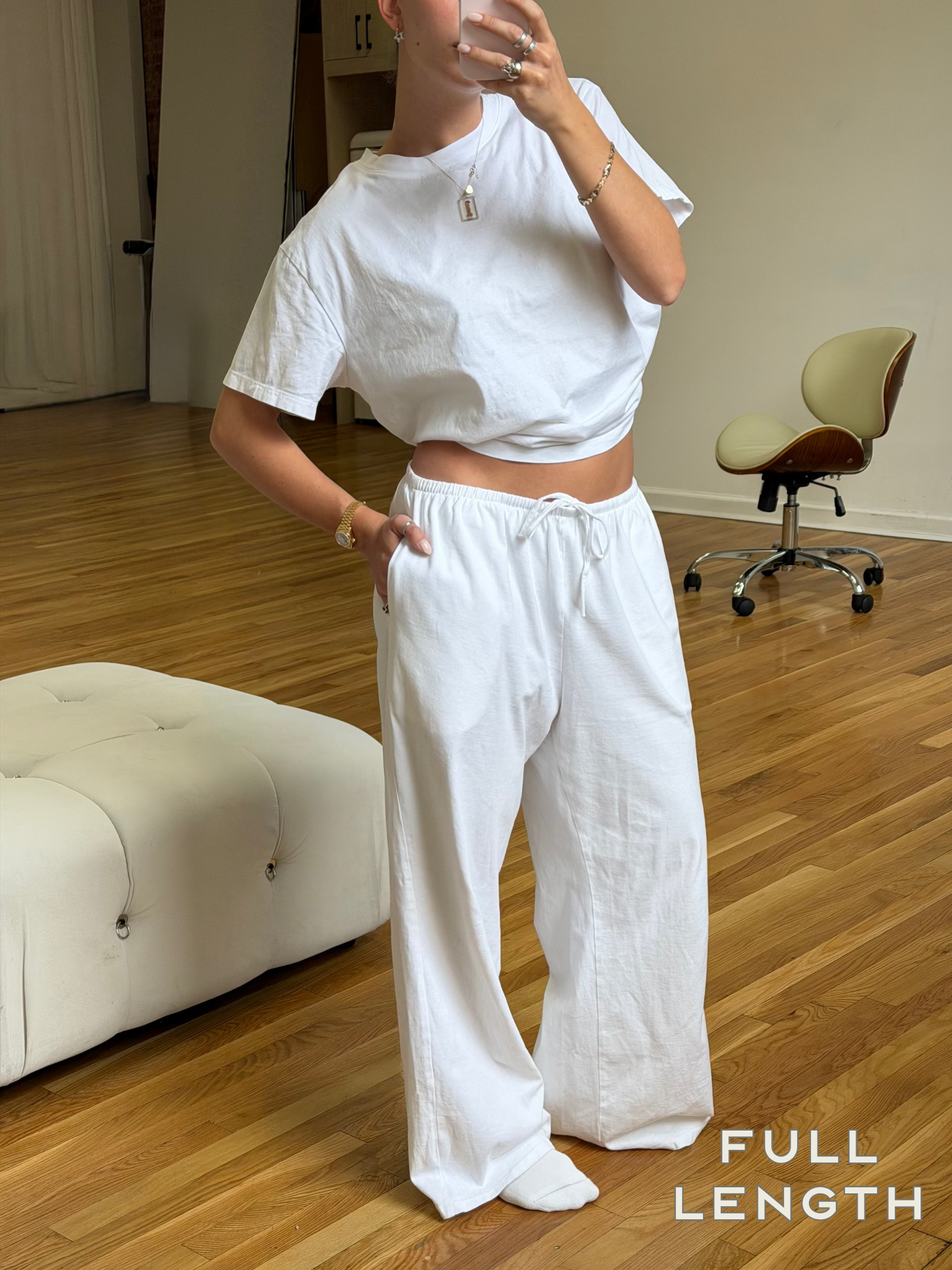 *PRE ORDER THE T-SHIRT PANT white (all lengths)