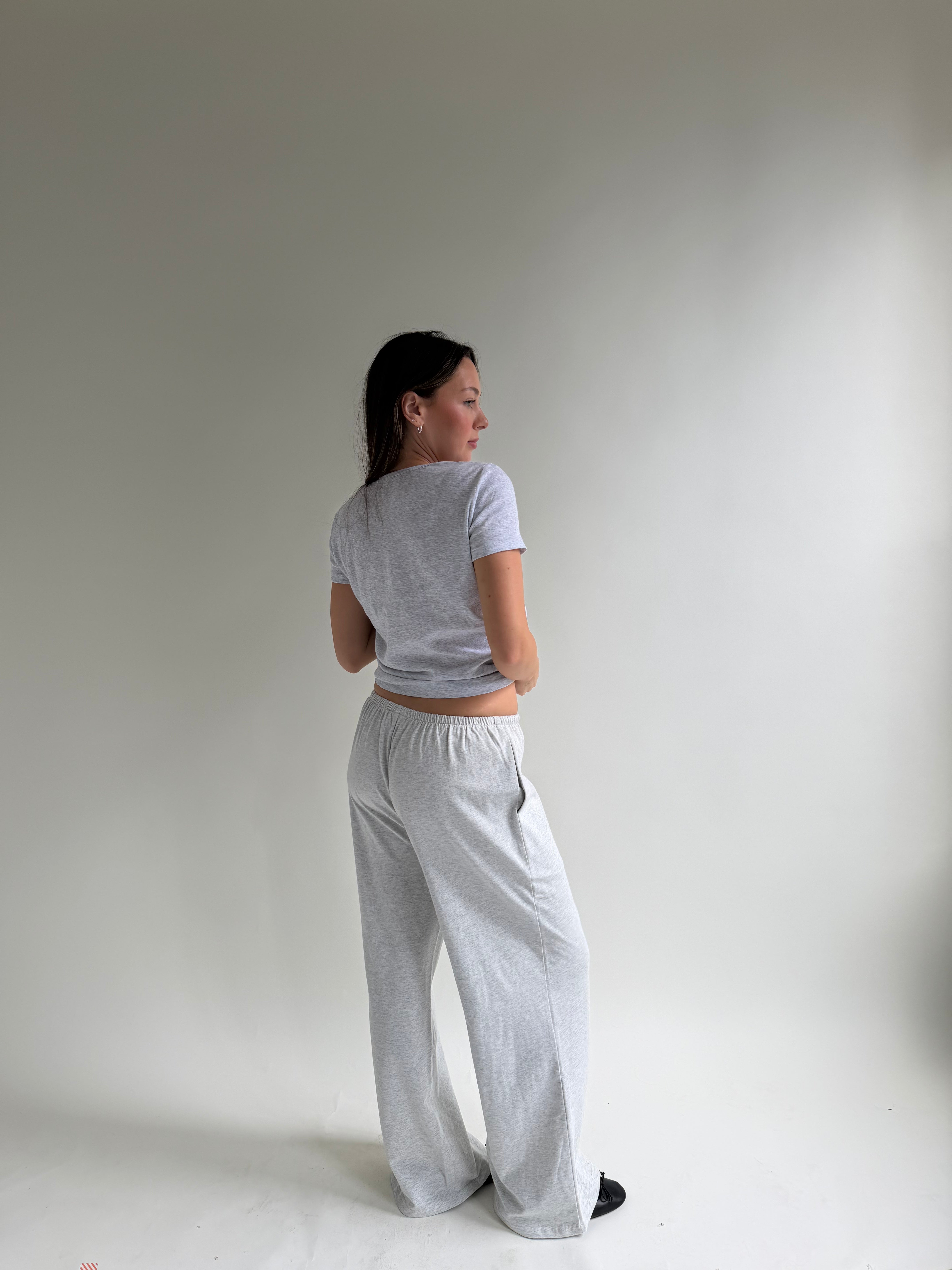 THE T-SHIRT PANT heather grey (all lengths)