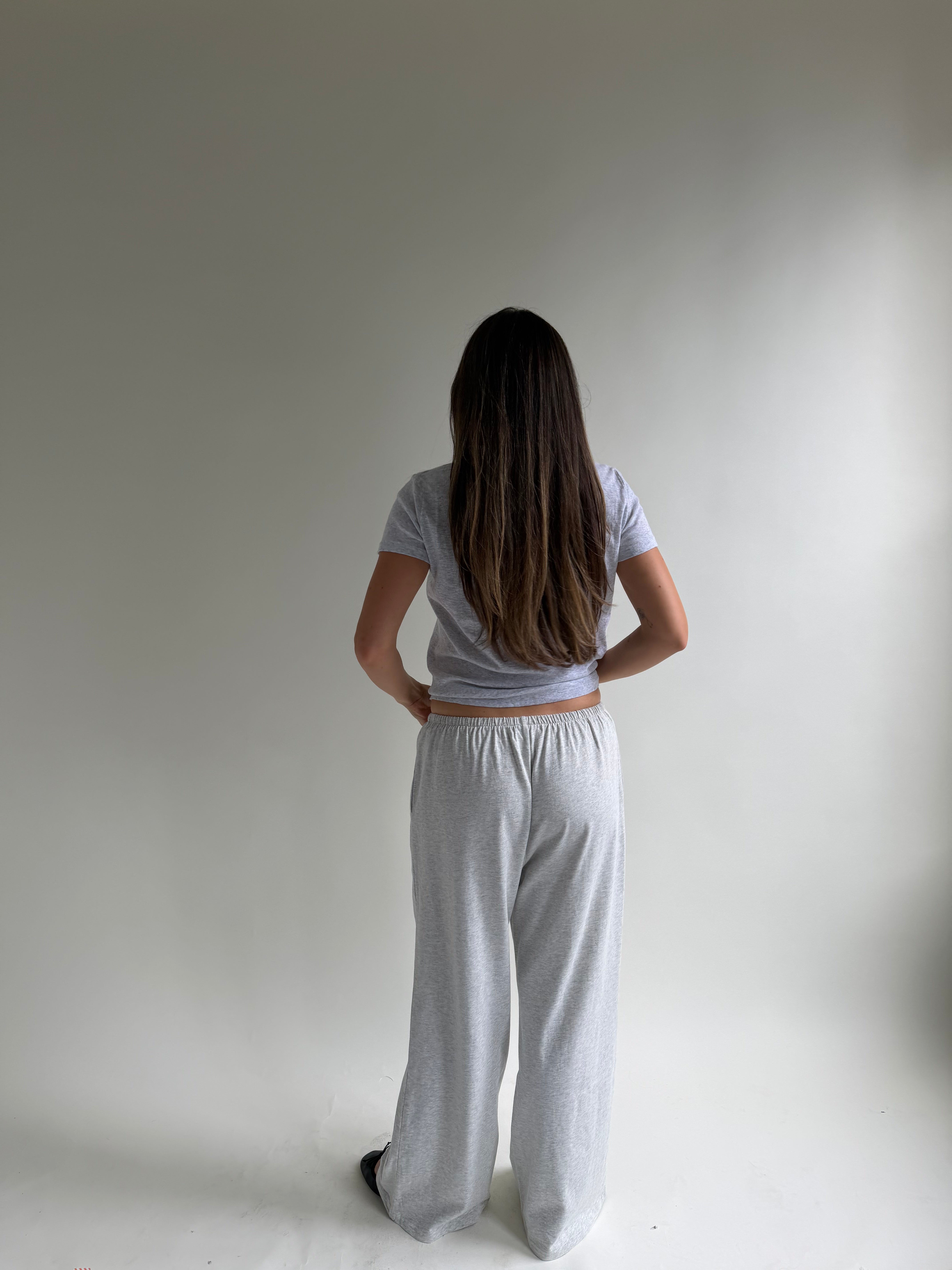 THE T-SHIRT PANT heather grey (all lengths)