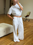 THE T-SHIRT PANT white
