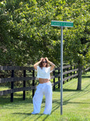 THE MESH PANT icey white