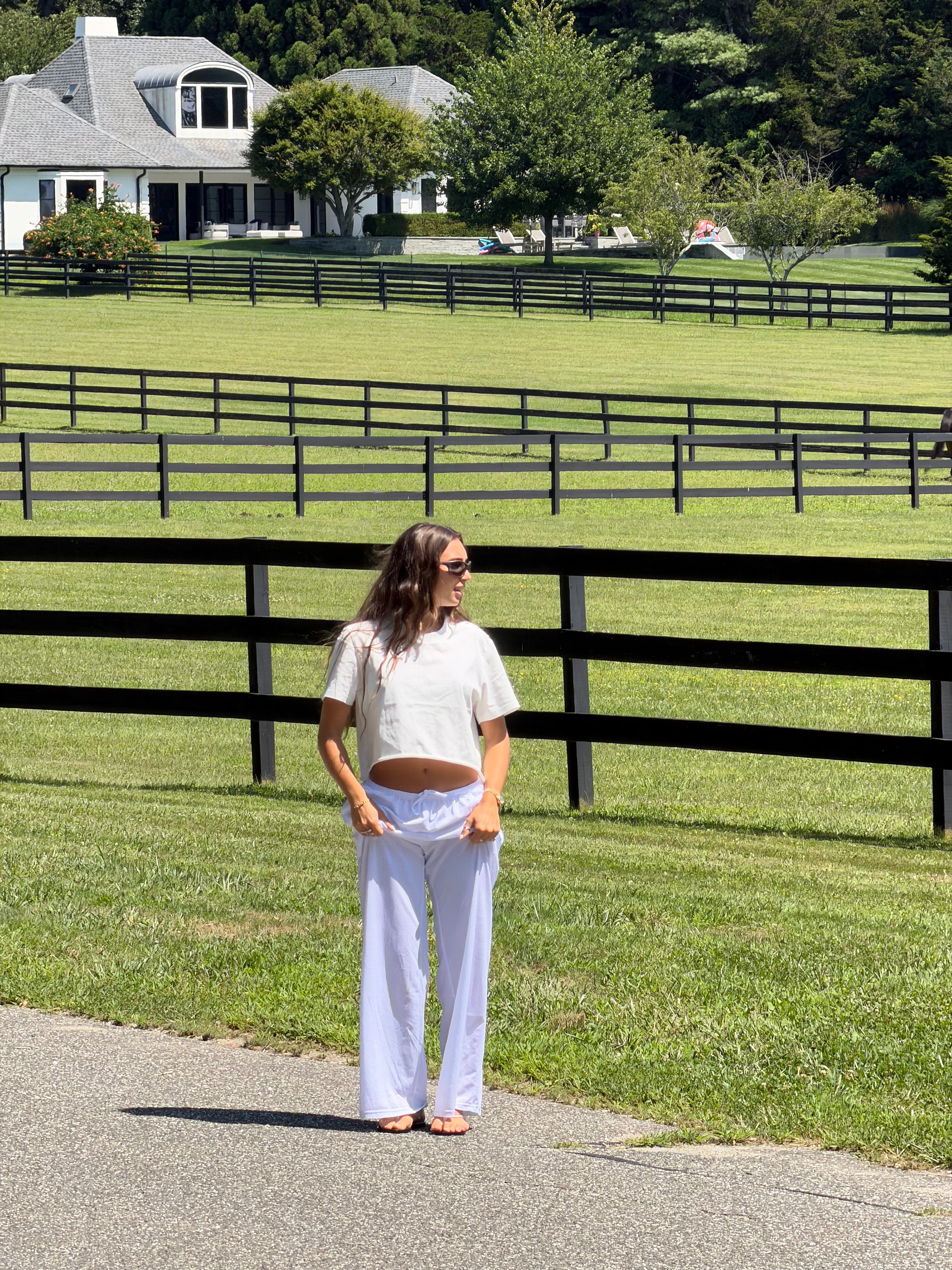 THE MESH PANT icey white