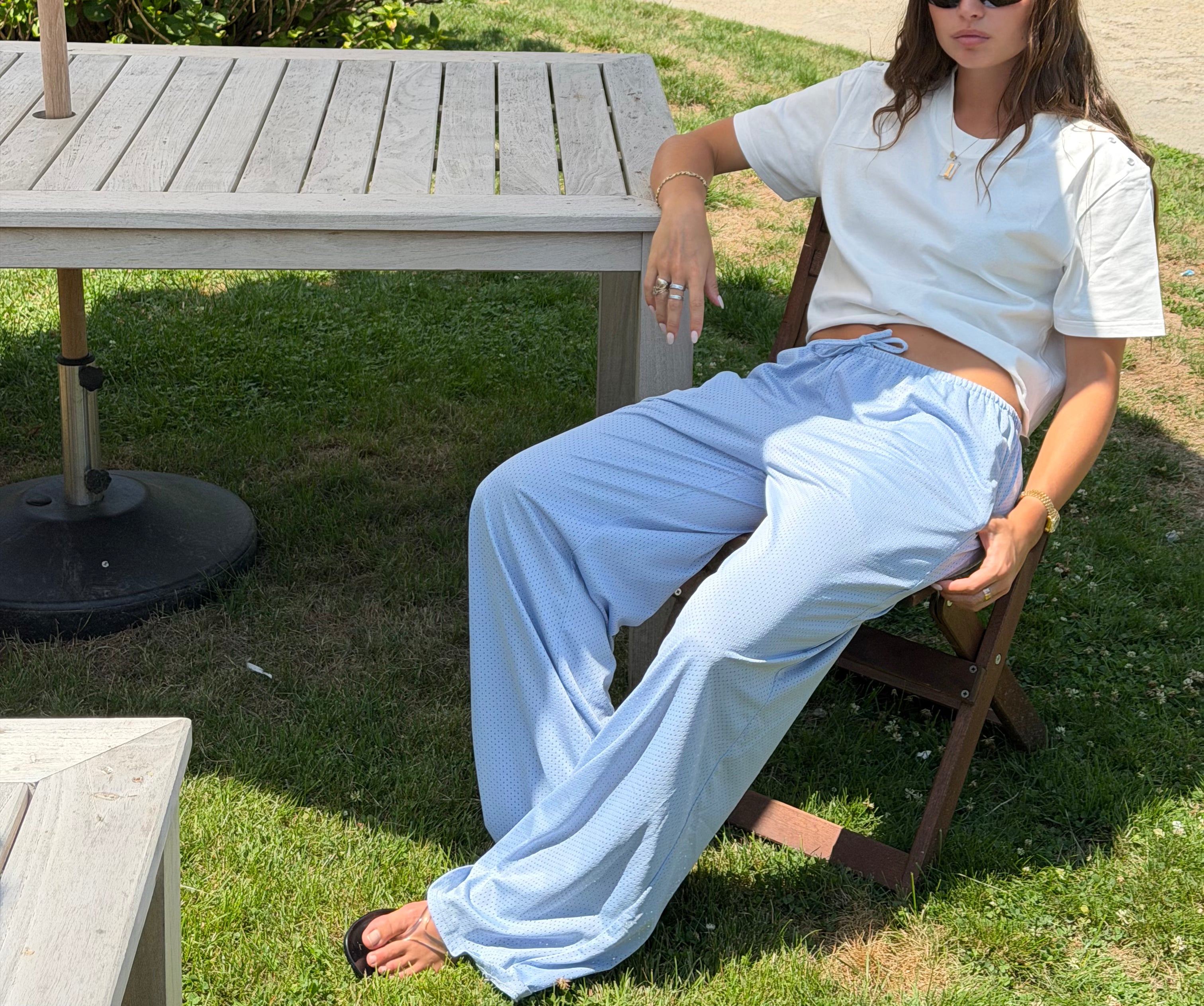 THE MESH PANT blue