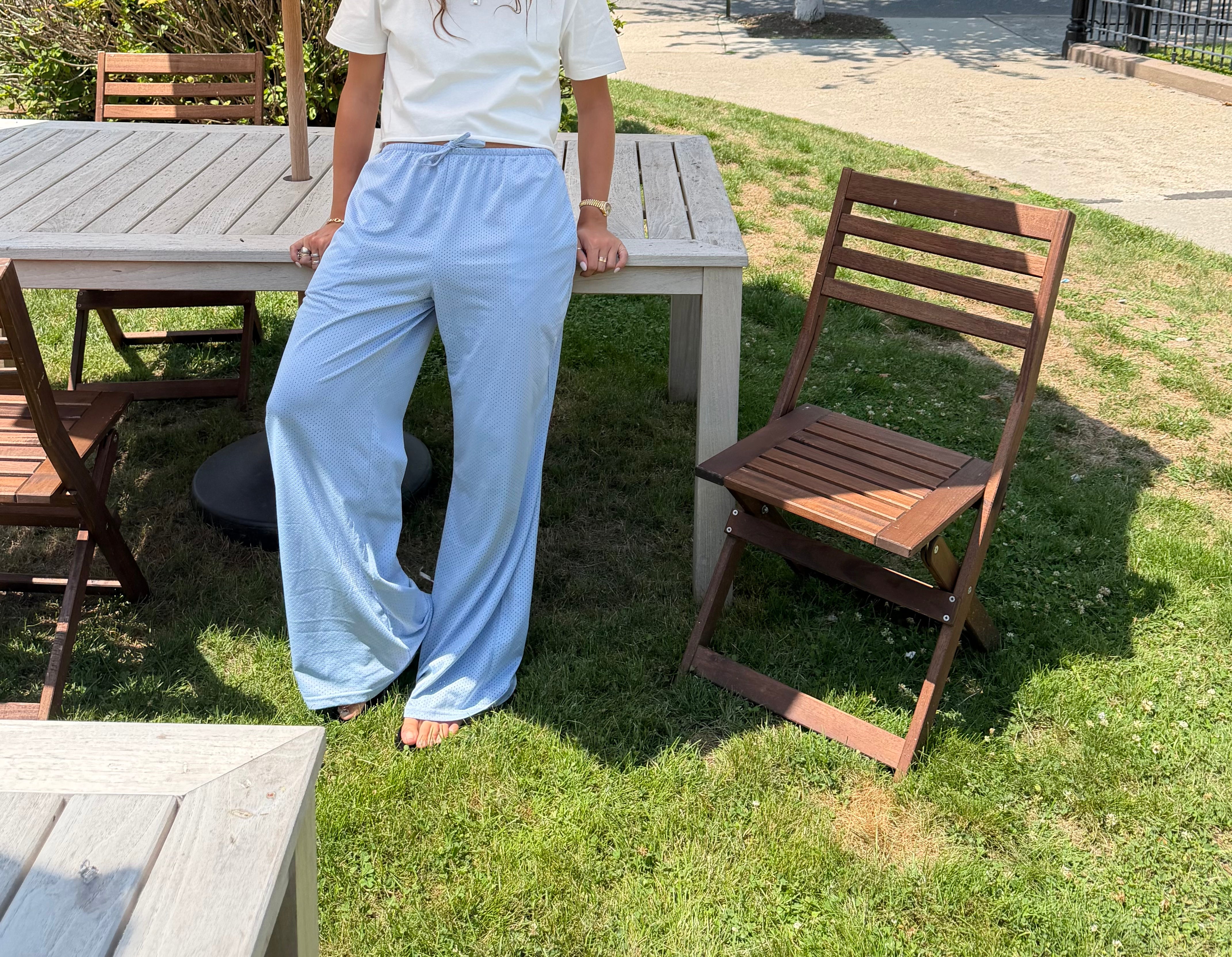 THE MESH PANT blue