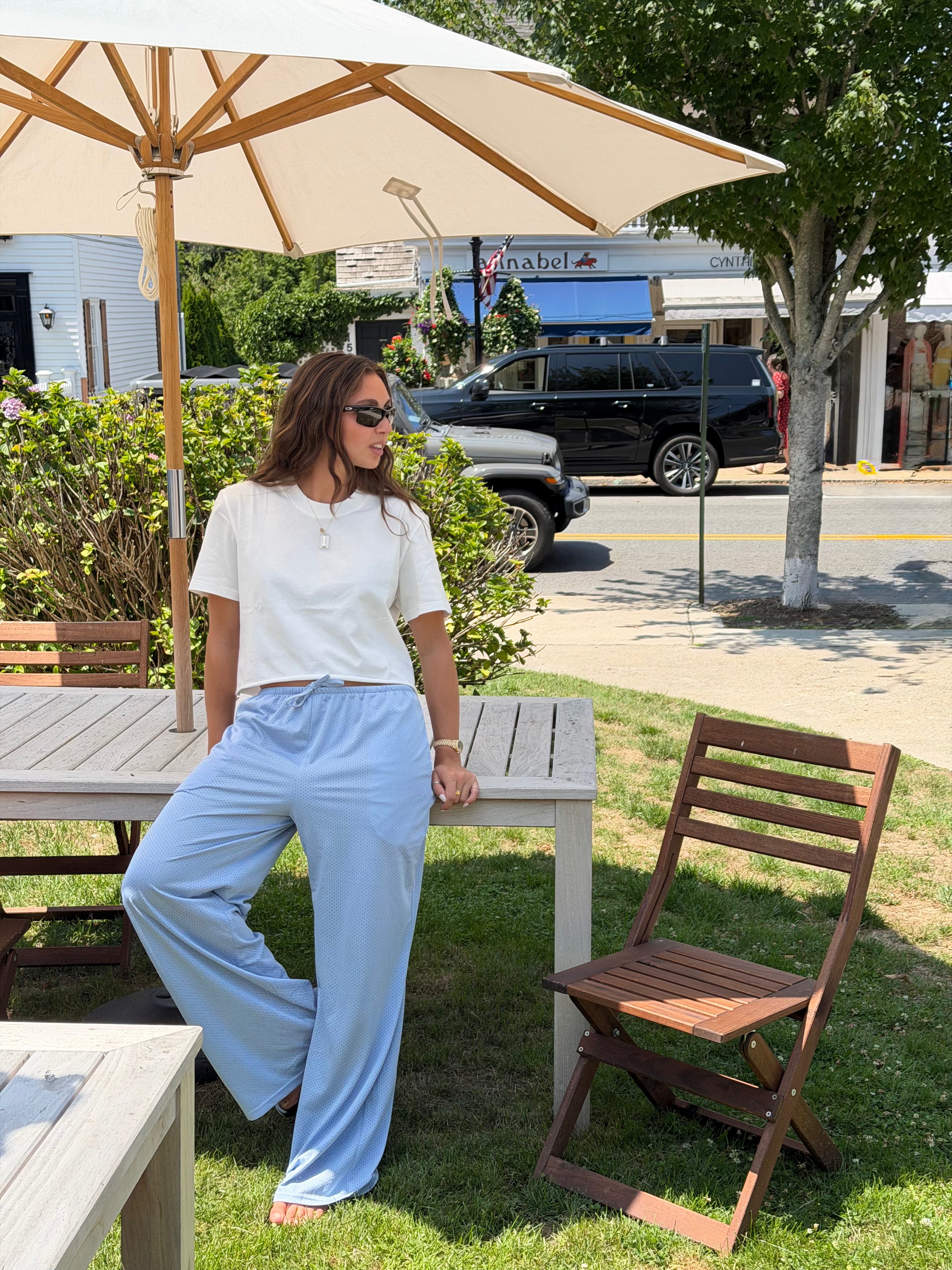 THE MESH PANT blue