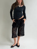 LACE CAPRI black
