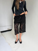 LACE CAPRI black