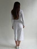 LACE CAPRI white