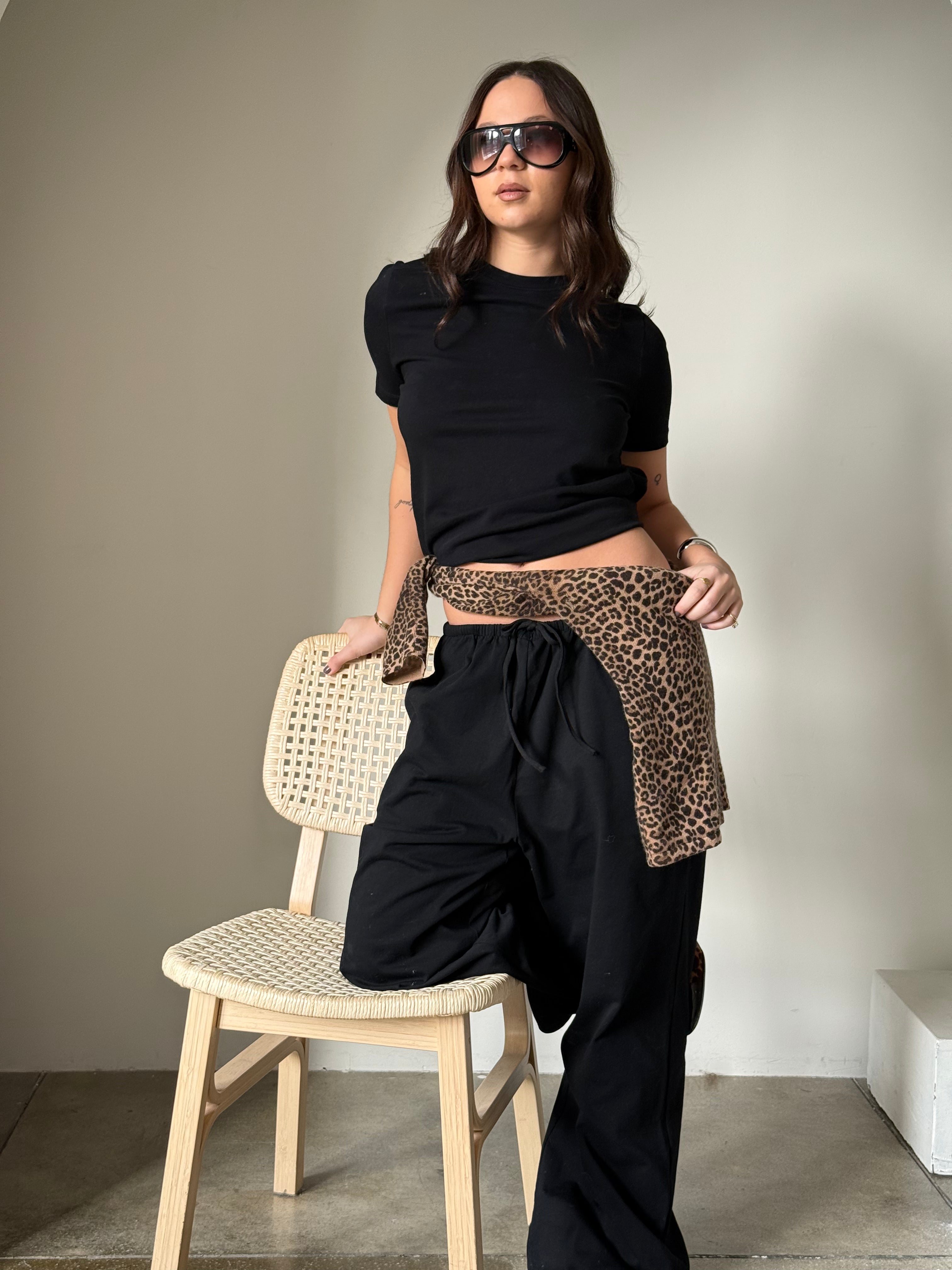 THE T-SHIRT PANT black