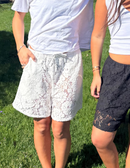 *pre order LACE MIDI SHORT white
