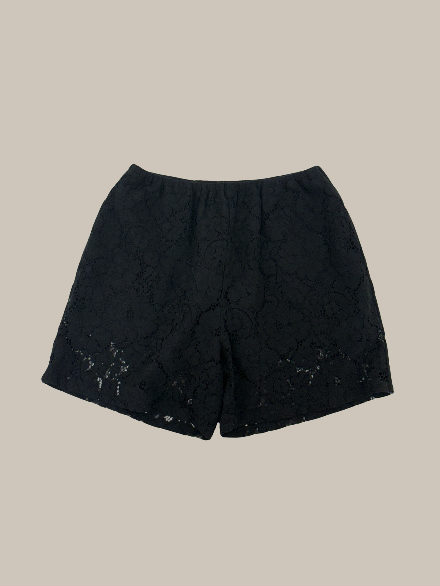 LACE MIDI SHORT black